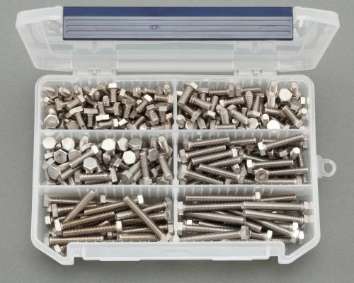 エスコ M6 六角ボルトセット(ステンレス製) EA949L-16 ESCO