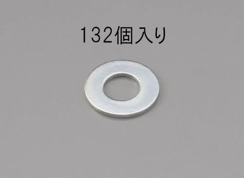 エスコ M 4 平ワッシャー(ユニクロメッキ/132枚) EA949LX-104 ESCO