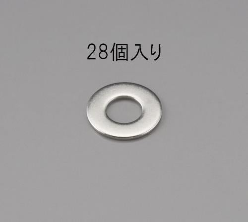 エスコ M 4 平ワッシャー(ステンレス製/28枚) EA949LX-204 ESCO