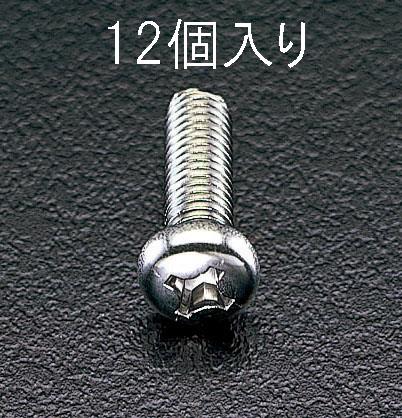 エスコ M6x50mm 鍋頭小ネジ(ステンレス製/12本) EA949SJ-66 ESCO