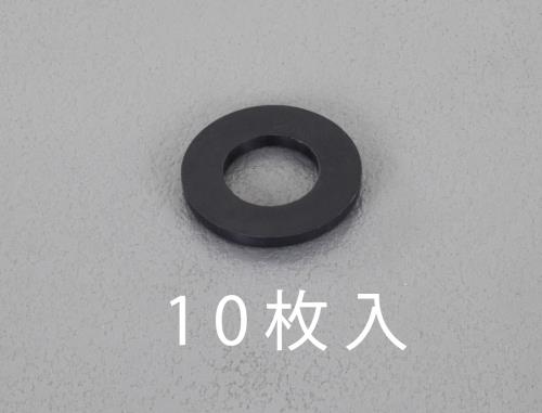 エスコ M12/13.0x24x2.5mm 平ワッシャー(TPR製/黒/10枚) EA949ZB-121 ESCO