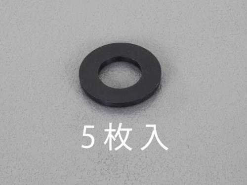 エスコ M16/17.0x30x3.0mm 平ワッシャー(TPR製/黒/5枚) EA949ZB-161 ESCO