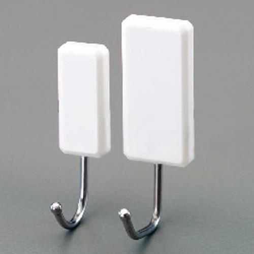 エスコ 18x27x63mm フック(ステンレス製 アイボリ/2個) EA951D-2A ESCO