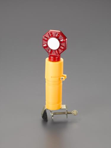 エスコ [単1x2本]LED現場点滅灯(クランプ式/赤) EA983FS-95 ESCO