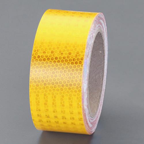 エスコ 50mmx9.1m ハイレベル反射テープ(黄) EA983G-45 ESCO