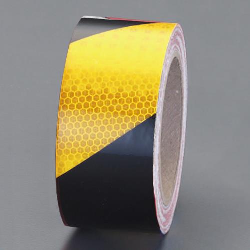 エスコ 50mmx9.1m ハイレベル反射テープ(黄/黒) EA983G-47 ESCO