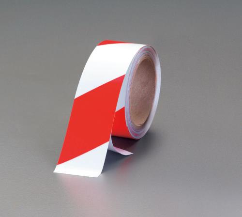 エスコ 50mmx9.1m 蓄光テープ(赤/白) EA983G-52R ESCO