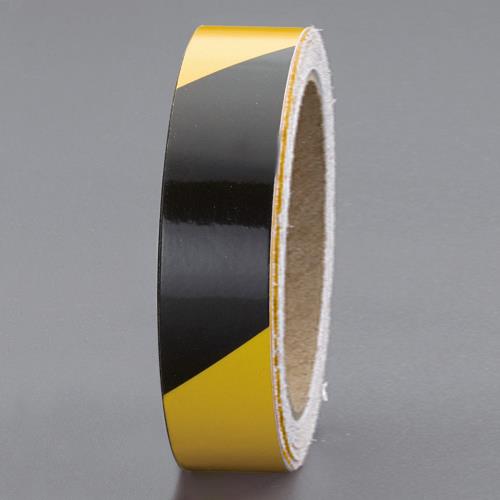 エスコ 25mmx9.1m 反射テープ(エンジニアグレード)黄/黒 EA983GA-44 ESCO