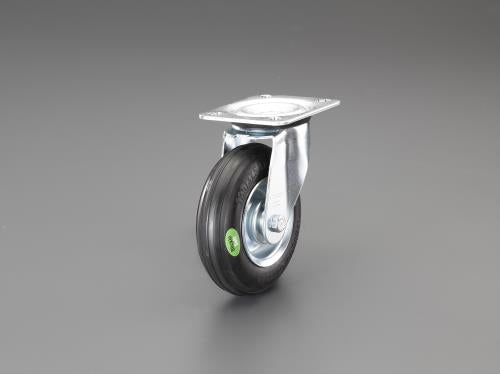 エスコ 160mm キャスター(自在金具/ソフトラバー) EA986GA-12 ESCO