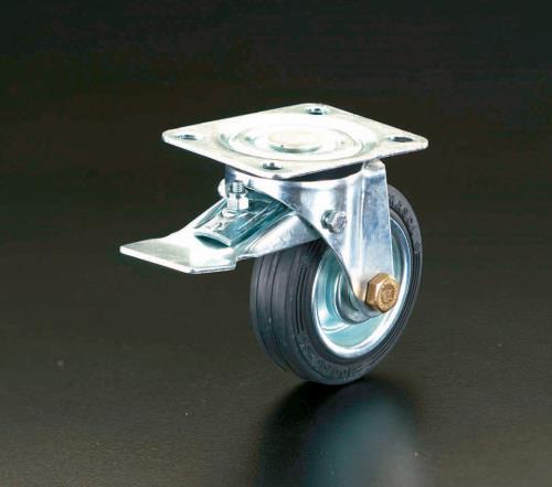 エスコ 160mm キャスター(自在金具･前輪ブレーキ付) EA986GC-160 ESCO