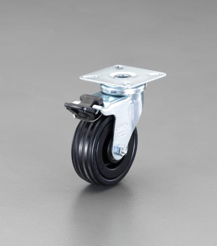 エスコ 125mm キャスター(自在金具･ESD/ブレーキ付) EA986GG-25 ESCO