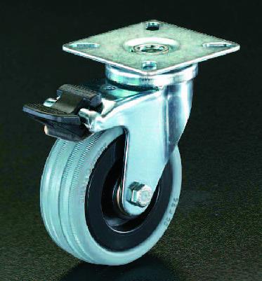 エスコ 50mm キャスター(自在金具･後輪ブレーキ付) EA986GH-1 ESCO