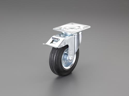 エスコ 200mm キャスター(自在金具･ブレーキ付/耐熱) EA986GL-24 ESCO