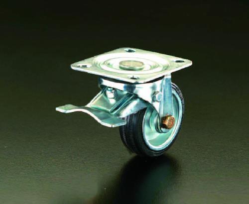 エスコ 250mm キャスター(自在金具･前輪ブレーキ付) EA986HC-250 ESCO