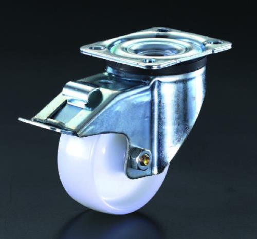 エスコ 100mm キャスター(自在金具･後輪ブレーキ付) EA986HM-12 ESCO