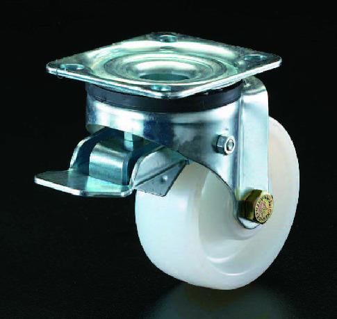 エスコ 100mm キャスター(自在金具･前輪ブレーキ付) EA986HM-2 ESCO