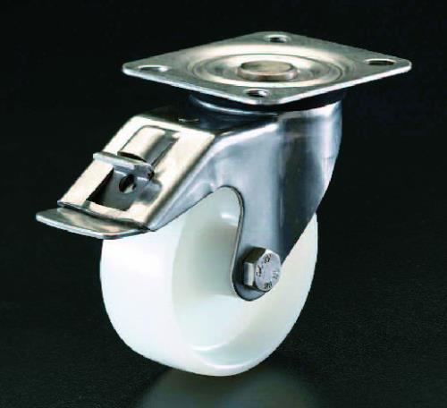 エスコ 175mm キャスター(自在金具･前輪ブレーキ付) EA986HP-5 ESCO