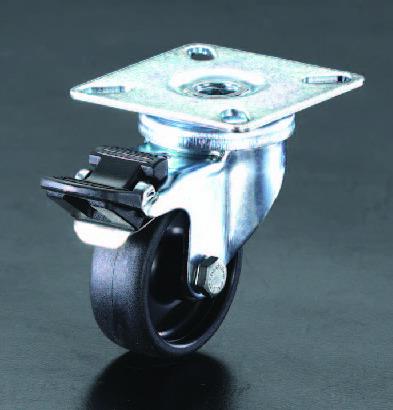 エスコ 50mm キャスター(自在金具･後輪ブレーキ付) EA986HW-1 ESCO