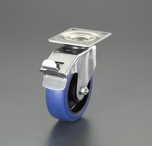 エスコ 200mm キャスター(自在金具･ステンレス製/ブレーキ付) EA986KA-74 ESCO