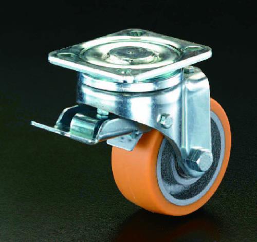 エスコ 200mm キャスター(自在金具･前輪ブレーキ付) EA986KG-5 ESCO