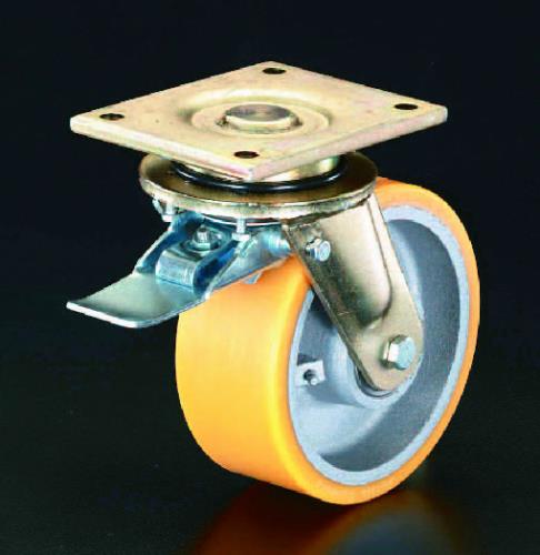 エスコ 150mm キャスター(自在金具･前輪ブレーキ付) EA986KR-1 ESCO