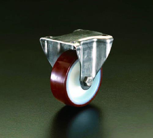 エスコ 200mm キャスター(固定金具･ステンレス製) EA986LC-200 ESCO