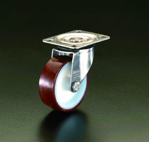 エスコ 200mm キャスター(自在金具･ステンレス製) EA986LD-200 ESCO