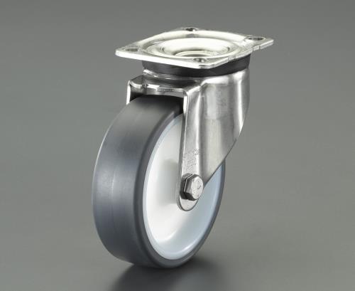 エスコ 125mm キャスター(自在金具･ステンレス製) EA986LH-125A ESCO