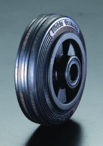 エスコ 80x25mm 車輪(ラバータイヤ･PPリム･ローラーベアリング) EA986MC-1 ESCO