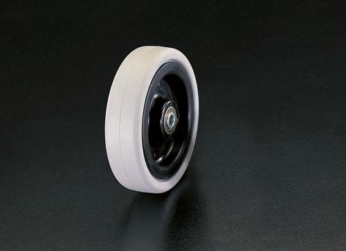 エスコ 80x25mm 車輪(ラバータイヤ･ナイロンリム･ボールベアリング EA986MF-80 ESCO