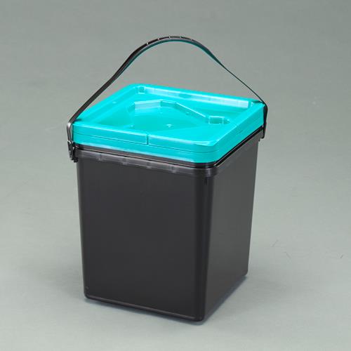 エスコ 270x270x323mm/16.3L 角バケツ(フタ付) EA991PN-9 ESCO