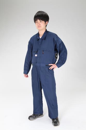 エスコ [L] 空調継ギ作業服(送風ファン付/長袖ネイビー EA996AM-122 ESCO