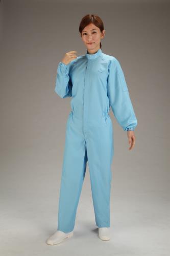 エスコ [3L] クリーンルーム用継ギ作業服(青/センターファスナー) EA996DB-14 ESCO