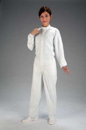 エスコ [3L] クリーンルーム用継ギ作業服(白/センターファスナー) EA996DB-4 ESCO