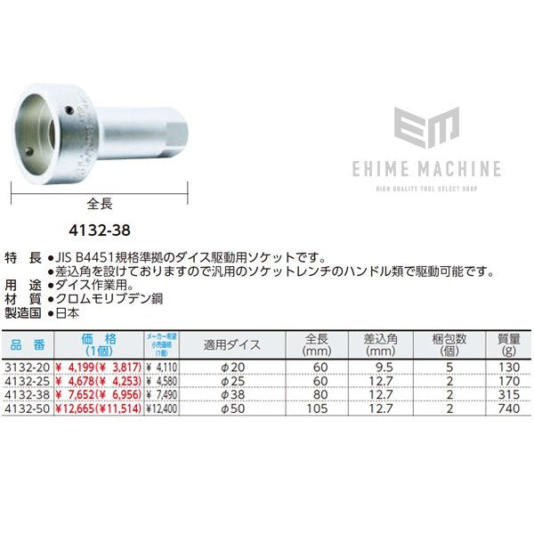 コーケン 12.7sq. ダイスホルダー 4132-25 Ko-ken 工具