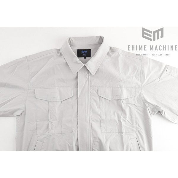 ジーベック 空調服 KU90550-K6-L 綿100％ ベーシックタイプ シルバー Lサイズ XEBEC 熱中症対策 作業服 夏 クール 屋外 冷却