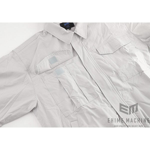 ジーベック 空調服 KU90550-K6-L 綿100％ ベーシックタイプ シルバー Lサイズ XEBEC 熱中症対策 作業服 夏 クール 屋外 冷却