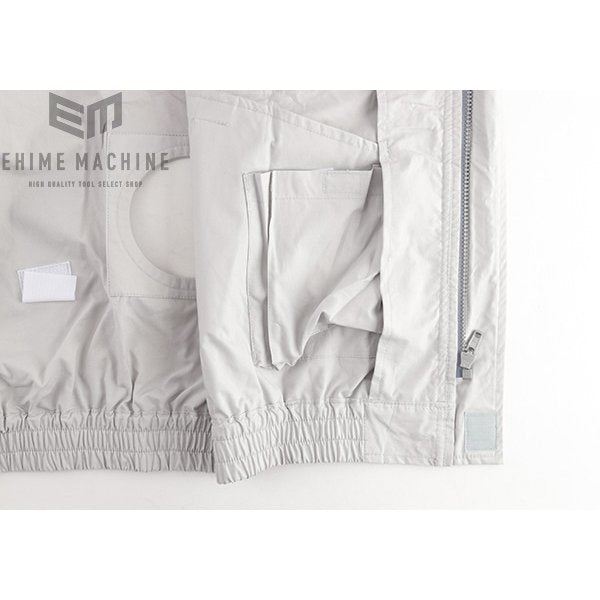 ジーベック 空調服 KU90550-K6-LL 綿100％ ベーシックタイプ シルバー LLサイズ XEBEC 熱中症対策 作業服 夏 クール 屋外 冷却