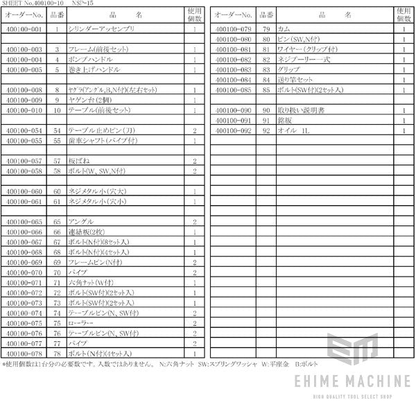 メーカー直送品] 長崎ジャッキ NSP-15用部品【オイル 1L】NSP-15-No92