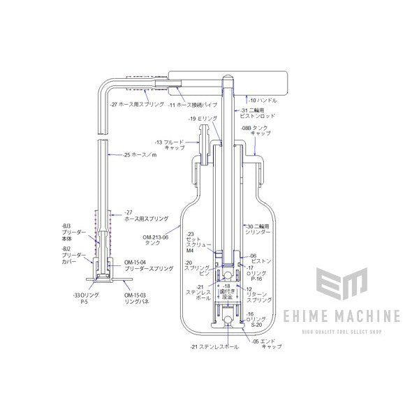 [部品・代引き不可] HASCO OM-50B-17 ワンマンブリーダー（逆送式/二輪車用）Oリング P-16 ハスコー