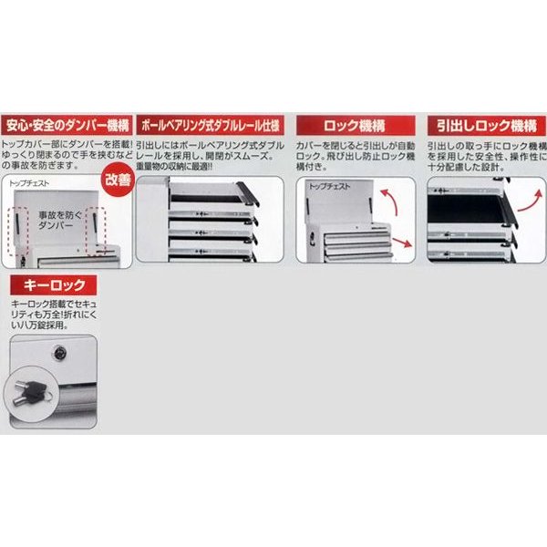 TONE トップチェスト （ブラック） ツールチェスト ws114b