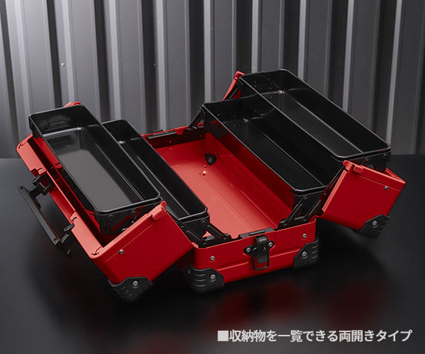 KTC 工具箱 両開きメタルケース レッド ek-10ar3【エヒメマシン】