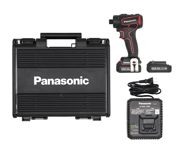 パナソニック 充電 ドリルドライバー ビットタイプ 赤 10.8V 2Ah 電池パック 2個セット EZ1D32F10D-R 電動 工具  Panasonic