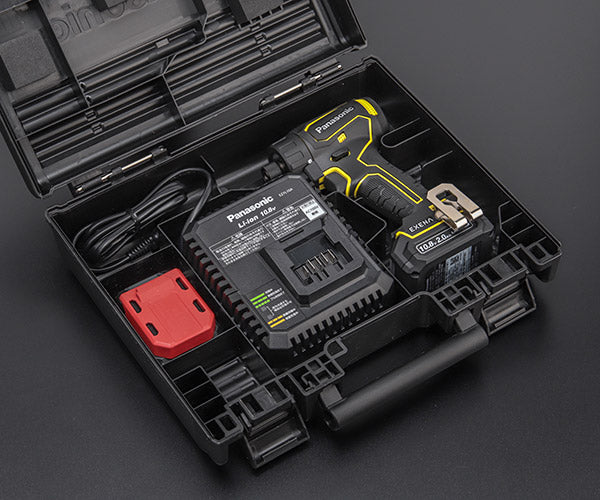 パナソニック 充電 ドリルドライバー ビットタイプ 黄 10.8V 2Ah 電池パック 2個セット EZ1D32F10D-Y 電動 工具 P