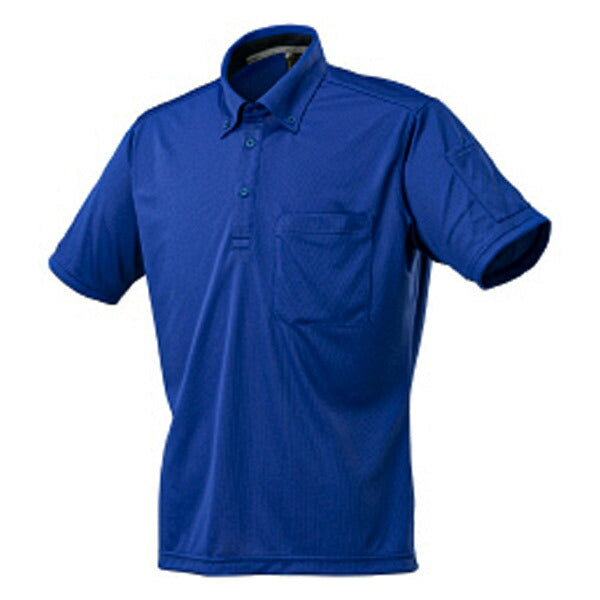 ミズノ ナビドライ ワークボタンダウンポロシャツ（半袖） F2JA218425 ブルー MIZUNO