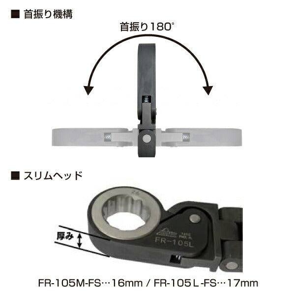 HASCO ハスコー フリクションラチェットレンチセット FR-105FS