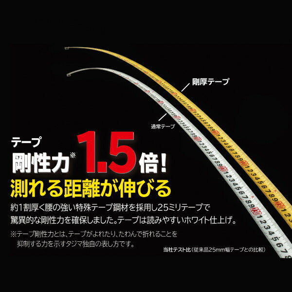 タジマ 剛厚セフロックマグ爪25 5.0m メートル目盛 GASFLM2550