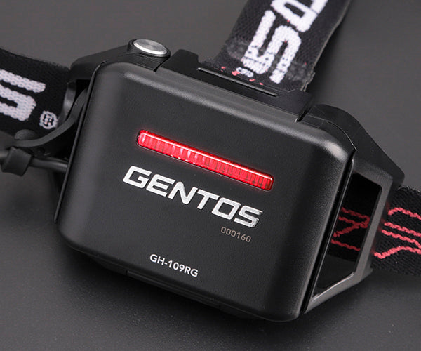 GENTOS GH-109RG 450ルーメン 自動調光モード搭載 充電式 LEDライト 乾電池兼用タイプ Gシリーズ ヘッドライト ジェン