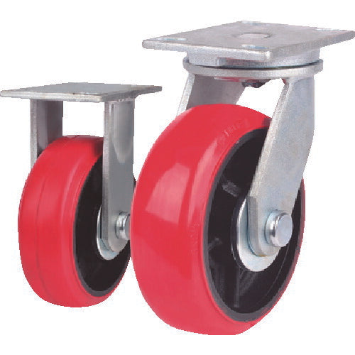 TRUSCO 重高荷重用キャスター 自在 100MM 耐湿ウレタン車輪620KGF HRHM100620PCITG トラスコ