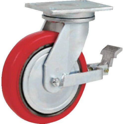 TRUSCO 重量キャスター 自在SP付 150MM 耐湿ウレタン車輪360KGF HRHM150360PCITGWB トラスコ